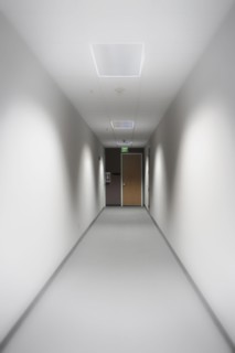 Empty hallway in building