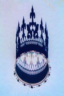 High angle view of crown and shadow