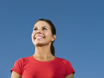 Confident Native American woman smiling