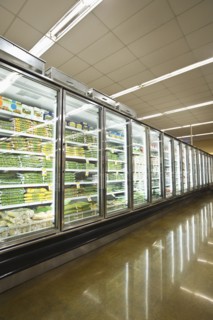 Frozen section of grocery store