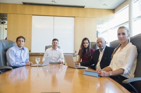 Business people sitting in meeting