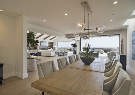 Table and chairs in luxury dining room