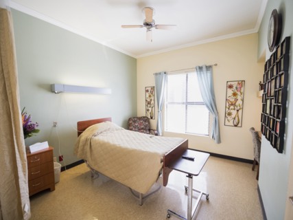 Empty hospital room