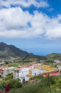 Scenic view of mountain village