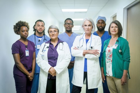 Portrait of confident medical team