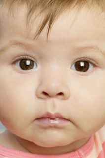 Close up of baby's face
