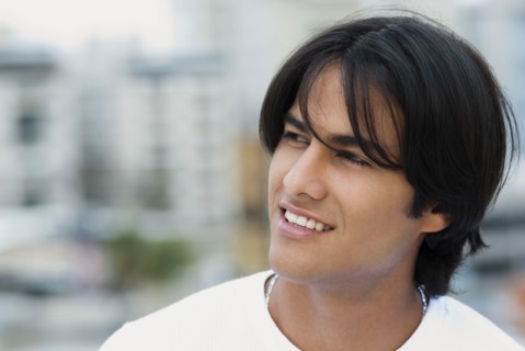 Smiling Hispanic man