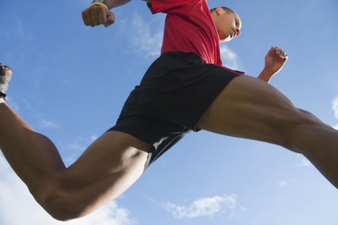 Hispanic man running