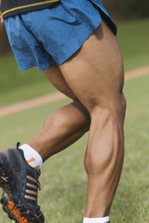 Close up of Hispanic man's legs
