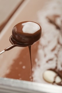 Candy dripping chocolate