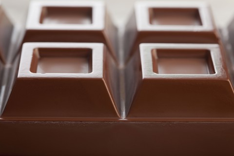 Close up of bar of chocolate