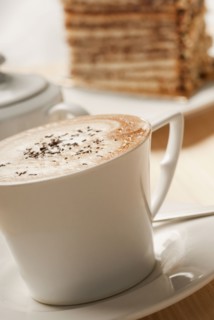 Close up of cup of coffee