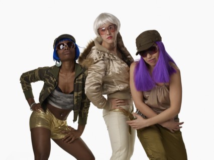 Glamorous multi-ethnic friends with attitude