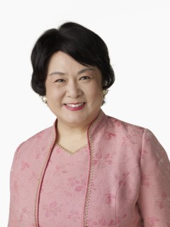 Confident Asian woman smiling