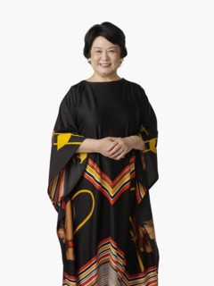 Confident Asian woman smiling
