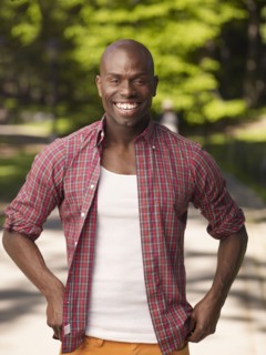 African man smiling