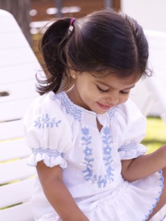 Smiling Hispanic girl