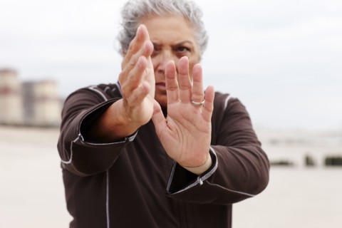Woman exercising outdoors