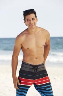 Man smiling on beach