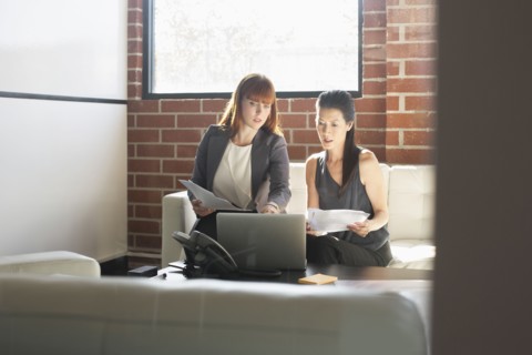 Businesswomen working together in office
