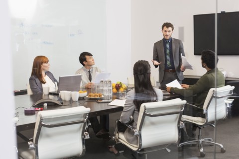 Business people talking in meeting