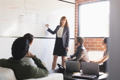 Business people talking in meeting
