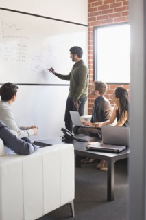 Business people talking in meeting