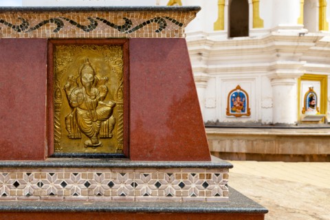 Detail on wall of the Shri Mahalsa Temple