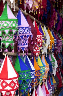 Variety of colorful Indian shades