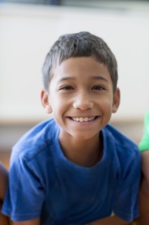 Hispanic boy smiling