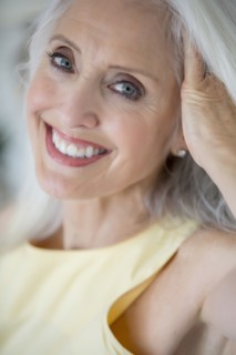 Older Caucasian woman smiling