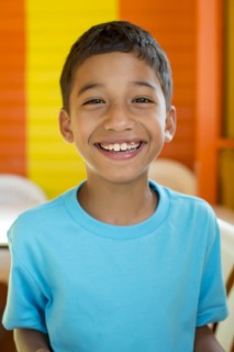 Hispanic boy smiling