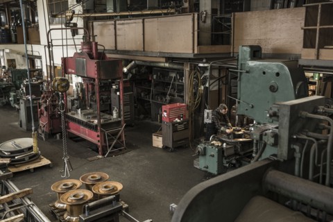 Machinery in metal shop
