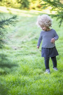 Mixed race girl walking outdoors