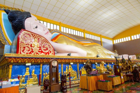 Large Buddha statue in Wat Chayamangkalaram temple