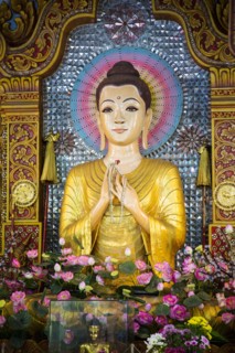 Buddha statue in Dhammikarama Burmese temple