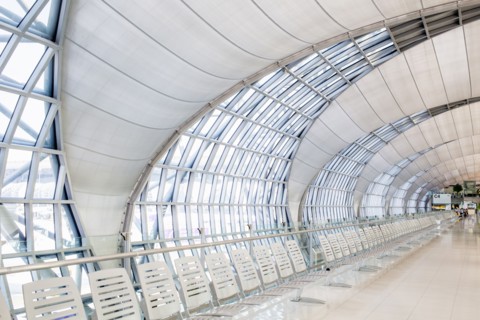 Modern architecture of Suvarnabhumi Airport