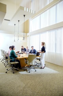 Business people talking in office meeting