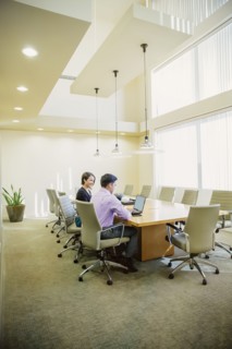 Business people talking in office meeting