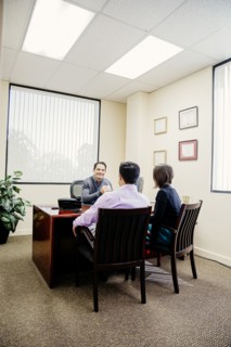 Business people talking in office