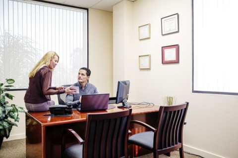 Business people talking in office