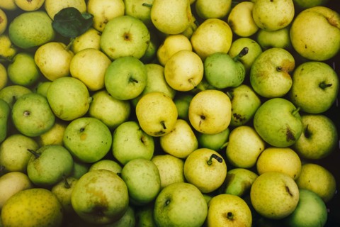 Close up of pile of fresh fruit