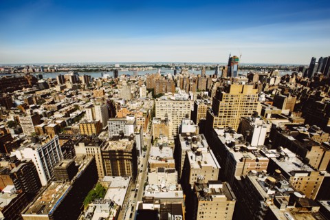 Aerial view of New York cityscape