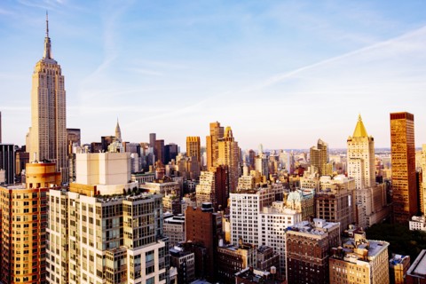 Aerial view of New York cityscape