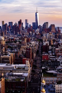 Aerial view of New York cityscape