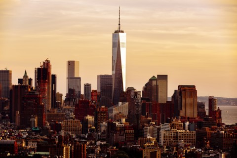 Aerial view of New York cityscape