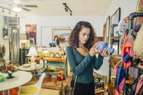 Woman shopping in store