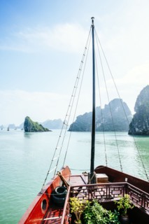 Boat sailing on Ha Long Bay