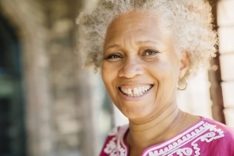 Black woman smiling