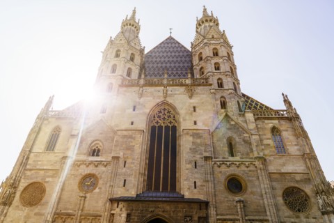 Sunbeams on castle